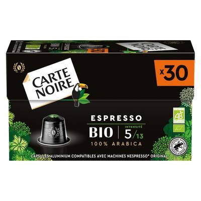 Carte Noire - Capsules de café Espresso Bio compatibles Nespresso