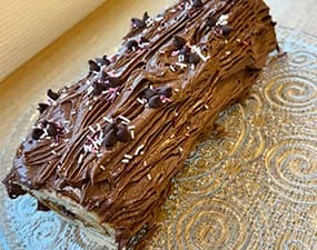Bûche de noël chocolat café