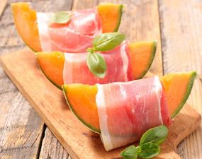 Salade de melon et jambon de Parme
