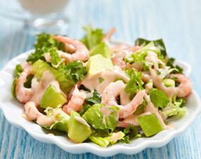 Salade avocat crevettes