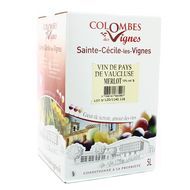 Vin De Pays Du Vaucluse Rouge IGP Cépage Merlot 13°, Bag in box 5L