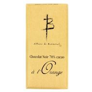 Abbaye De Bonneval Chocolat noir à l'orange 70% de cacao, 100g