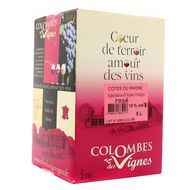 Côtes du Rhône Rosé AOC Colombes des vignes 12.5°, Bag in box 5L
