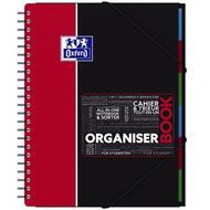 Oxford Cahier trieur Organiser book à spirales à grands carreaux Student 22 x 29,7 cm, 160  pages