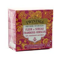 Twinings Infusion ayurveda fleur de sureau framboise hibiscus, 20 sachets