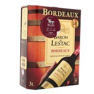 Bordeaux rouge AOC Baron de Lestac 13.5°, Bag in box 3L