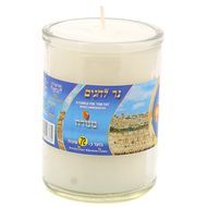 Menora Bougie nechamah timbales en verre, 72 heures