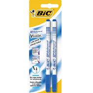 Bic Feutres effaçables à sec Velleda pointe fine bleu, 2  feutres