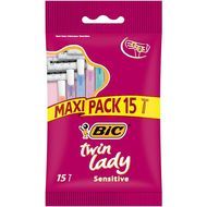 Bic Rasoir jetables Twin Lady, 15 pièces