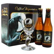 Corbeau Biére blonde Belgium Pale Ale 9°, Coffret 2x33cl + 1 verre