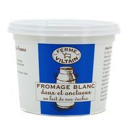 Ferme de Viltain Fromage Blanc Lissé 3%MG- Lait de vache pasteurisé, 500g