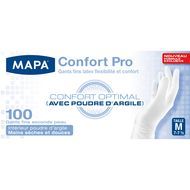 Mapa Gants Confort Pro latex, 100 gants - taille M
