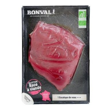 Bonval Escalope de Veau Bio, environ 150g