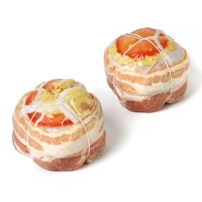 Leguelier P'tits Farcis de Poulet à la Diable et Farce de Porc façon Paupiette, environ 2x180g