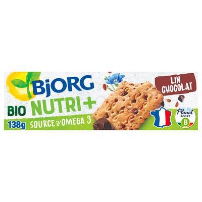 Bjorg 15 Biscuits Lin chocolat Nutri+ Bio, 138g