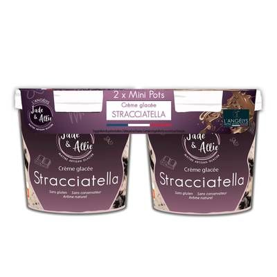 L'Angelys Crème glacée Stracciatella, 2x70g