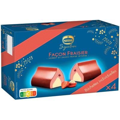 Nestlé 4 Bûchettes Façon Fraisier, 310g