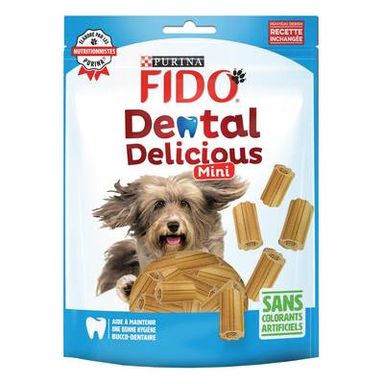 Purina - Fido Dental Delicious Mini - Récompense pour chien adulte, 130g