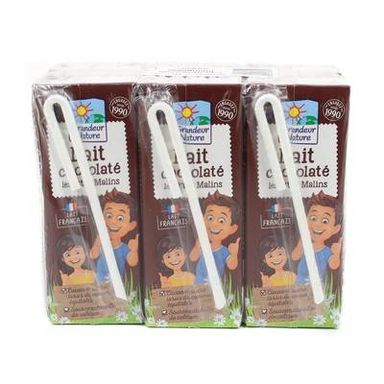 Grandeur nature Lait Chocolaté Biologique, 6x20cl