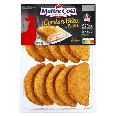 Maître Coq Cordon Bleu de Poulet, 10x100g