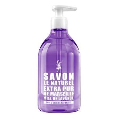Savon Le Naturel Gel lavant mains au savon de marseille miel de lavande, 500ml