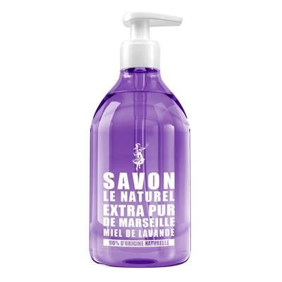Savon Le Naturel Gel lavant mains au savon de marseille miel de lavande, 500ml