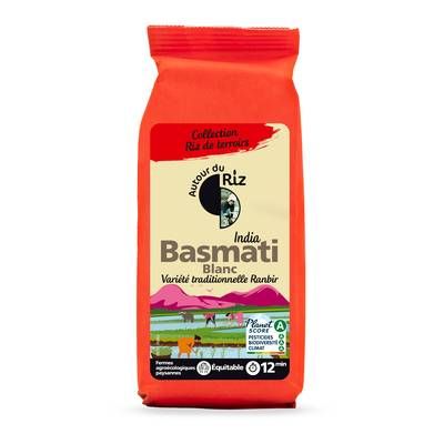 Autour Du Riz Riz Basmati bio blanc cuisson 12 minutes, 500g