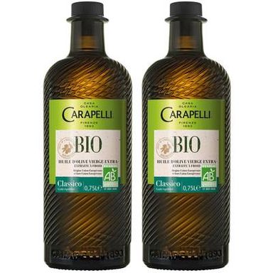 Carapelli Huile d'Olive Vierge Extra Classico Bio, Lot de 2x75cl