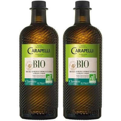 Carapelli Huile d'Olive Vierge Extra Classico Bio, Lot de 2x75cl