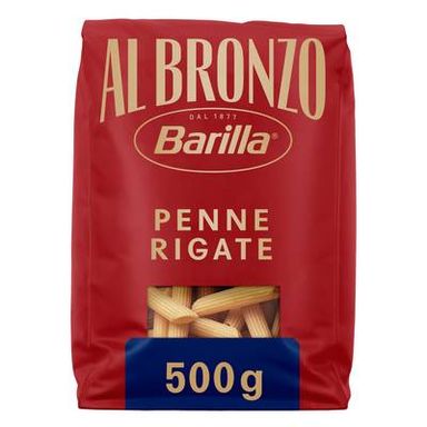Barilla Al Bronzo Pâtes Penne Rigate Premium, 500g