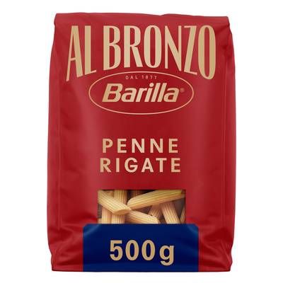 Barilla Al Bronzo Pâtes Penne Rigate Premium, 500g