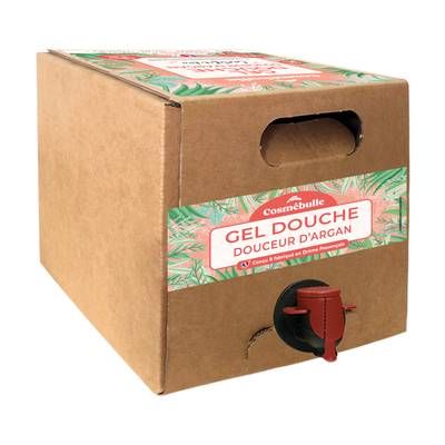 Cosmébulle Gel douche douceur d'Argan Cosmébio, Bidon de 3L