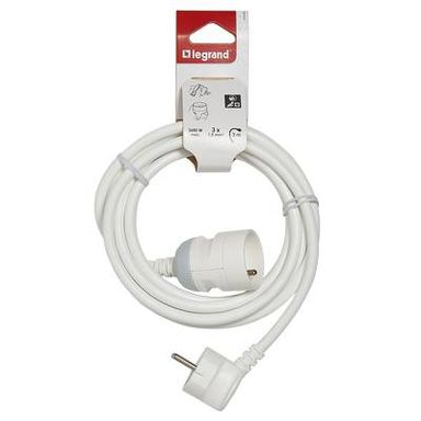 Legrand Rallonge domestique 2P+T blanc, 3  m