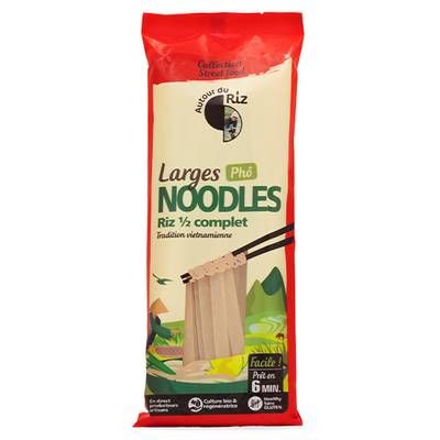 Autour Du Riz Nouilles larges de riz ½ complet bio, 170g