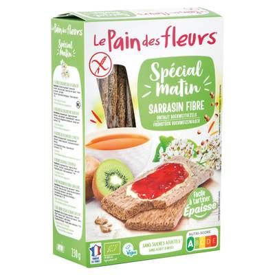 Le pain des fleurs Tartine Spécial Matin Sarrasin Fibres bio, 230g
