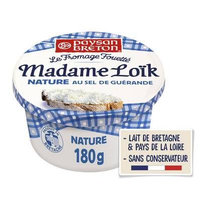 Paysan Breton Fromage fouetté Madame Loik nature au sel de Guérande, 180g
