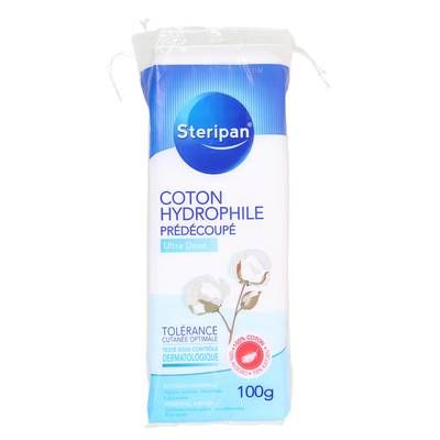 Steripan Coton hydrophile prédécoupé dermatologique, 100g