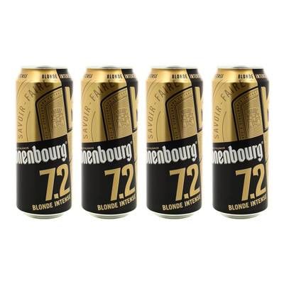 Kronenbourg Bière blonde forte 7,2°, Lot de 4x50cl