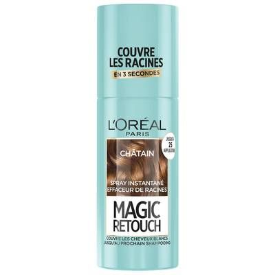 Magic Retouch Coloration retouche racines Spray Châtain, N°3 Chatain - 75 ml