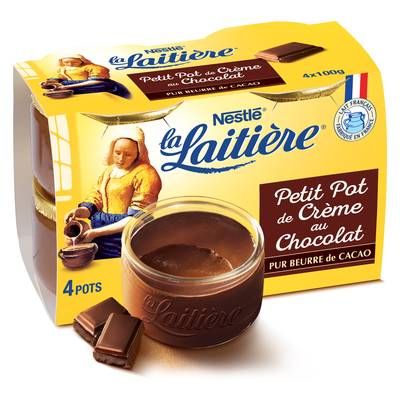 La laitière Petit Pot de Crème au Chocolat, 4x100g