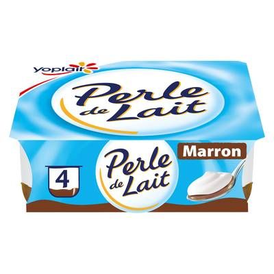 Perle de lait Yaourt sur lit de Crème de Marrons, 4x125g