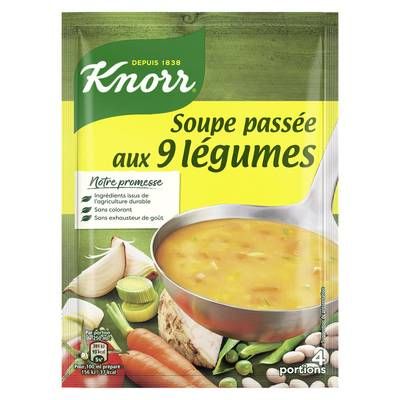 Knorr Soupe passée aux 9 Légumes déshydratée, 105g