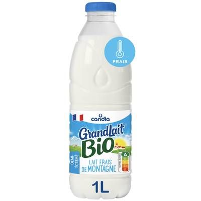 Candia Lait frais de montagne bio demi écrémé, 1l
