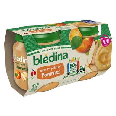 Blédina - Mon 1er petit pot Pommes Pot Bébé Dès 4/6 mois, 2x130g