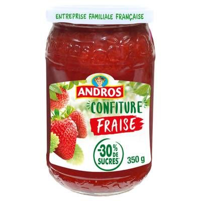 Andros Confiture de Fraise Allégée, 350g