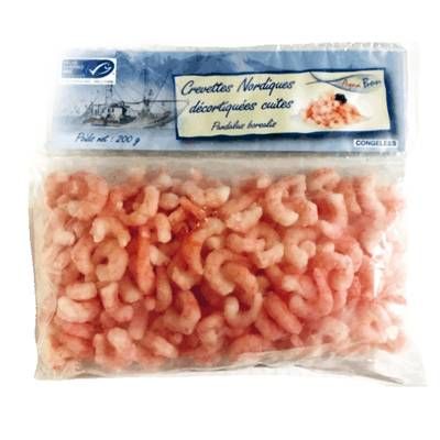 Aquabon  Crevettes décortiquées sauvages cuites MSC, 200g