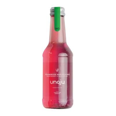 Unaju Framboise Marjolaine bio, boisson pétillante, 25cl