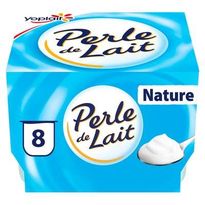 Perle de lait Yaourt Nature, 8x125g
