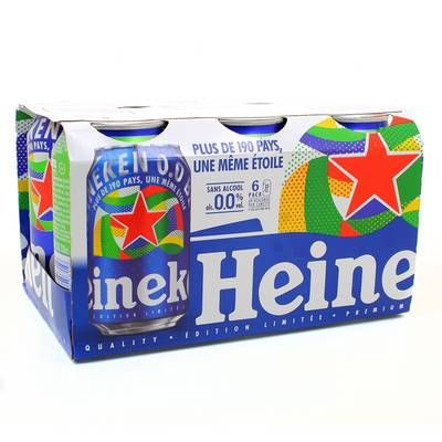 Heineken Bière Blonde Sans Alcool 0,0%, 6x33cl