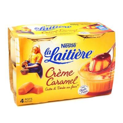 La laitière Crème caramel aux oeufs frais, 4x100g